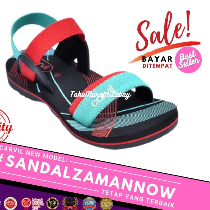 ♩ SANDAL ANAK PEREMPUAN CARVIL MOMO 02-TW | SANDAL GUNUNG SANDAL TALI SANDAL SPONS | ORIGINAL MURAH 