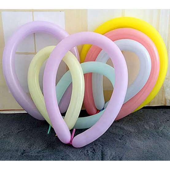 BALON LATEX PENT1L PASTEL / TWIST BALOON SOFT MUDA DEKORASI / BALON PANJANG LATEX PASTEL MIX