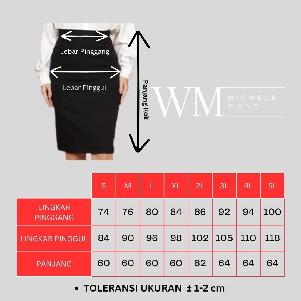 Rok Span Pendek 3/4 Selutut Hitam Belahan Belakang Wanita Kerja Kantor Formal