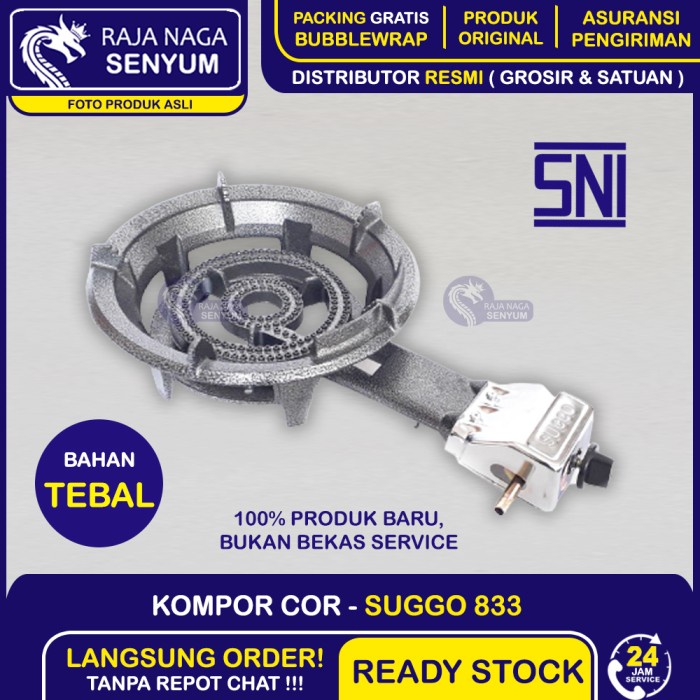KOMPOR COR 1000 MATA API TUNGKU MAWAR TEKANAN RENDAH ORI GARANSI SUGGO