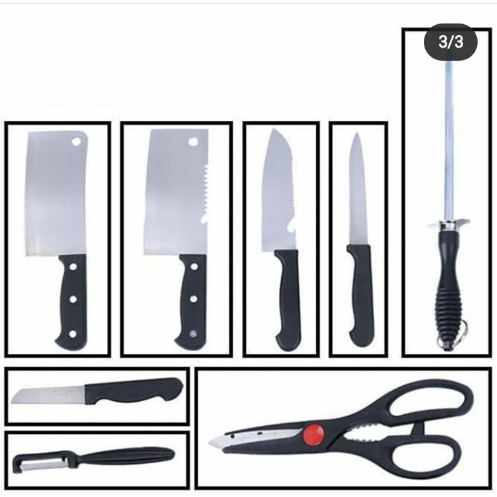 Pisau Set Dapur / Kitchen Knife Set Stainless Steel