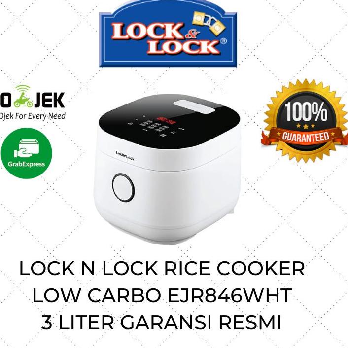 Harga Murah ★★★ Lock n Lock Rice Cooker Low Carbo Digital 3 Liter EJR846WHT / Magic Com Less Sugar /