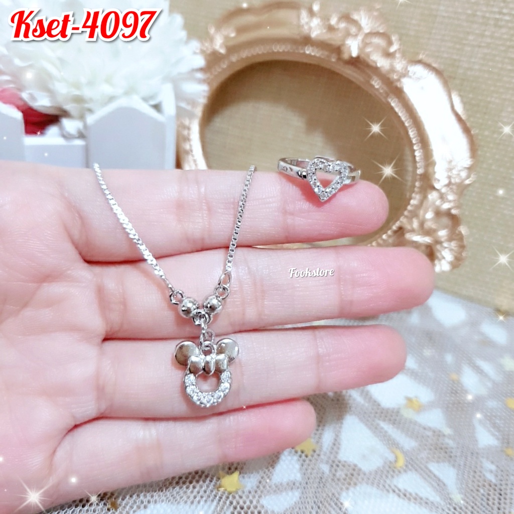 PERHIASAN SET KALUNG ANAK PEREMPUAN GRATIS CINCIN /XUPING/COD