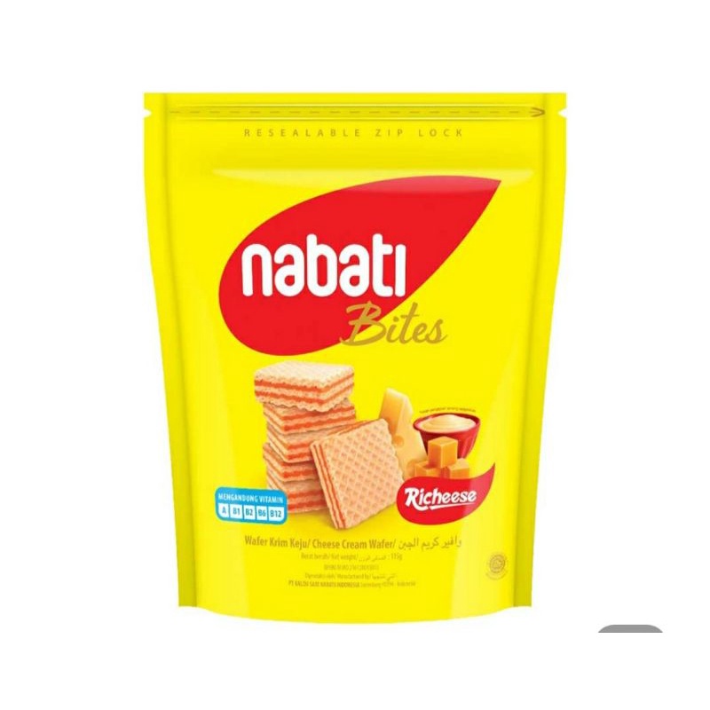 Richeese Nabati Bites Wafer Krim Keju 115 g