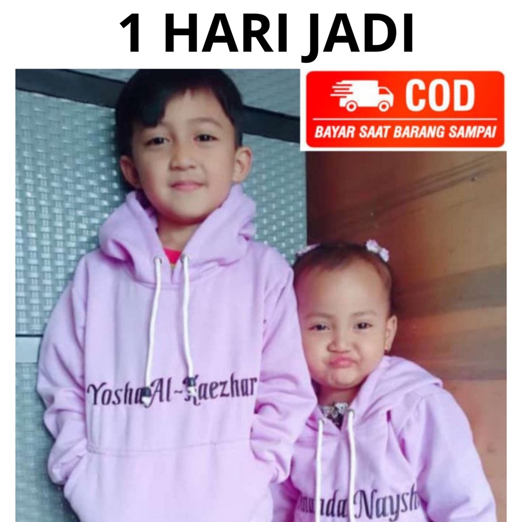 Hoodie Anak Bordir Costem Nama Suka Suka 1-12tH