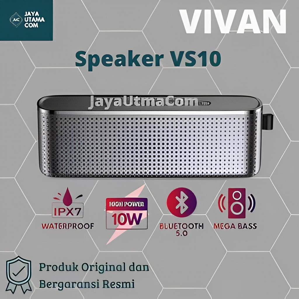 VIVAN Speaker Bluetooth HI-Fi Waterproof IPX7 10W Mega Bass VS10