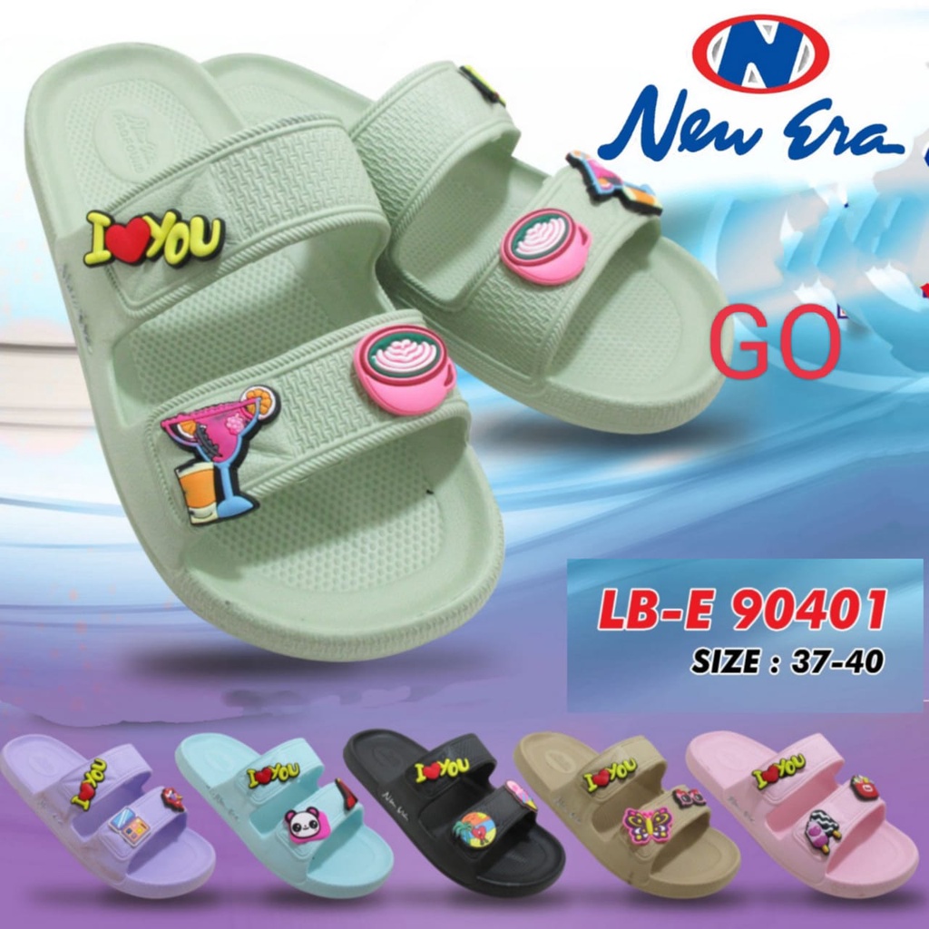 gos NEW ERA LB 90401 Sandal Slop Fuji Wanita Ringan sandal santai murah berkualitas