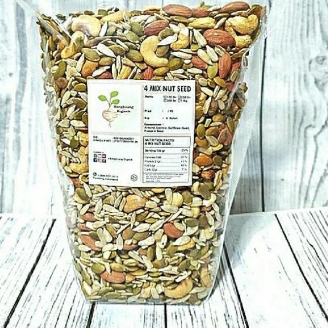 

♤ MIX NUT SEED 500gr - Almond, Cashew, Pumpkin Seed, Sunflower Seed - Roasted ☺