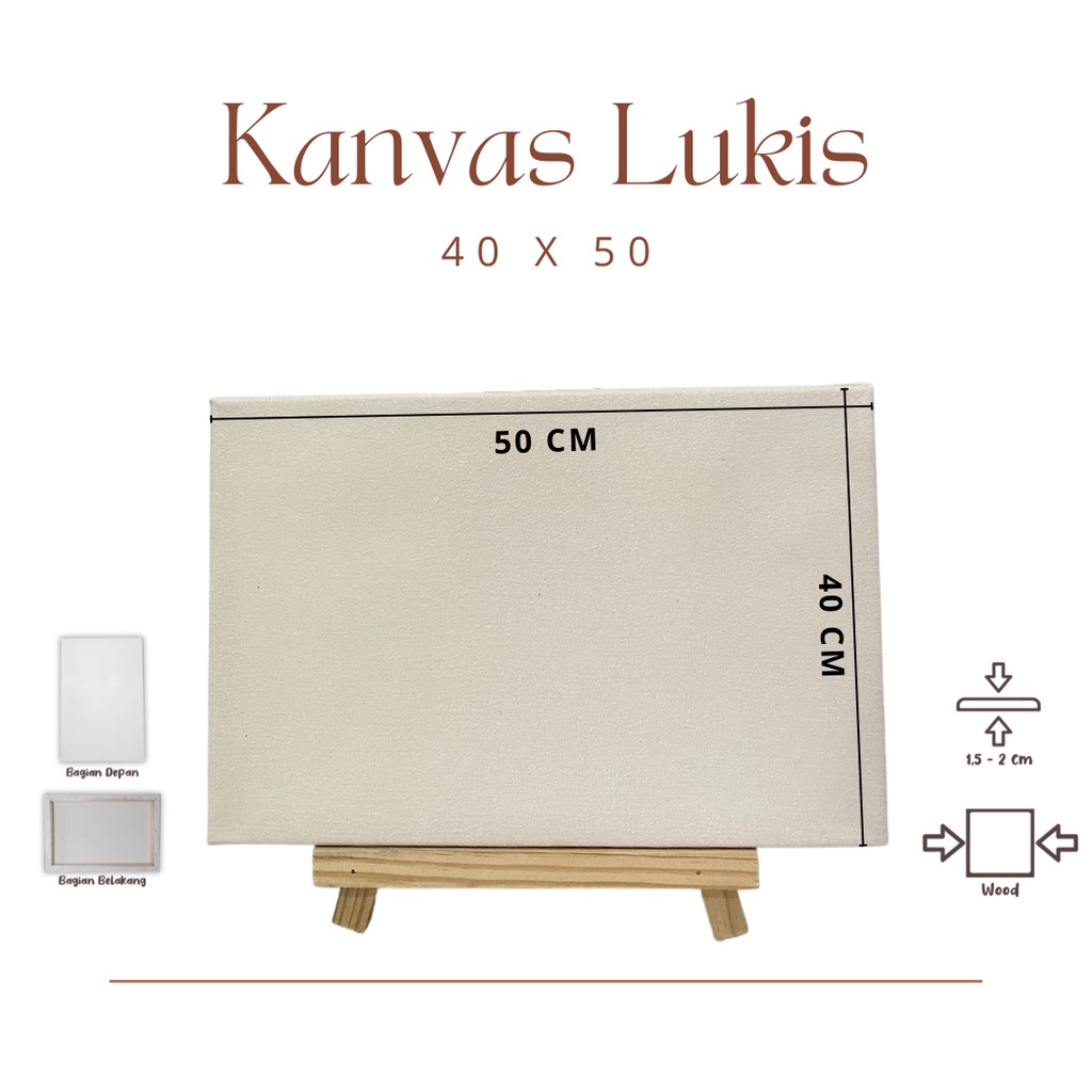 

Kanvas Lukis 40x50 Premium I Include Frame I Kanvas Polos [ 40 x 50 cm]