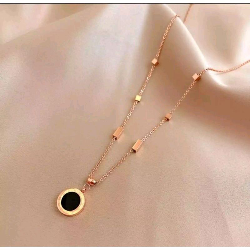 Kalung TITANIUM  Wanita Style Korean rose gold 735