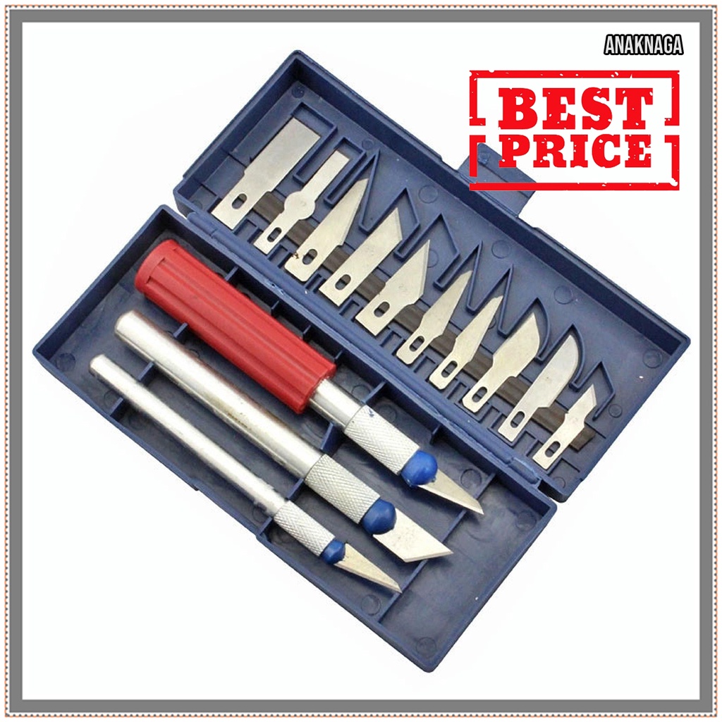

Set Pisau Ukir Seni 13 in 1 Crafting Knife 3 Handle - OMTHAFSV