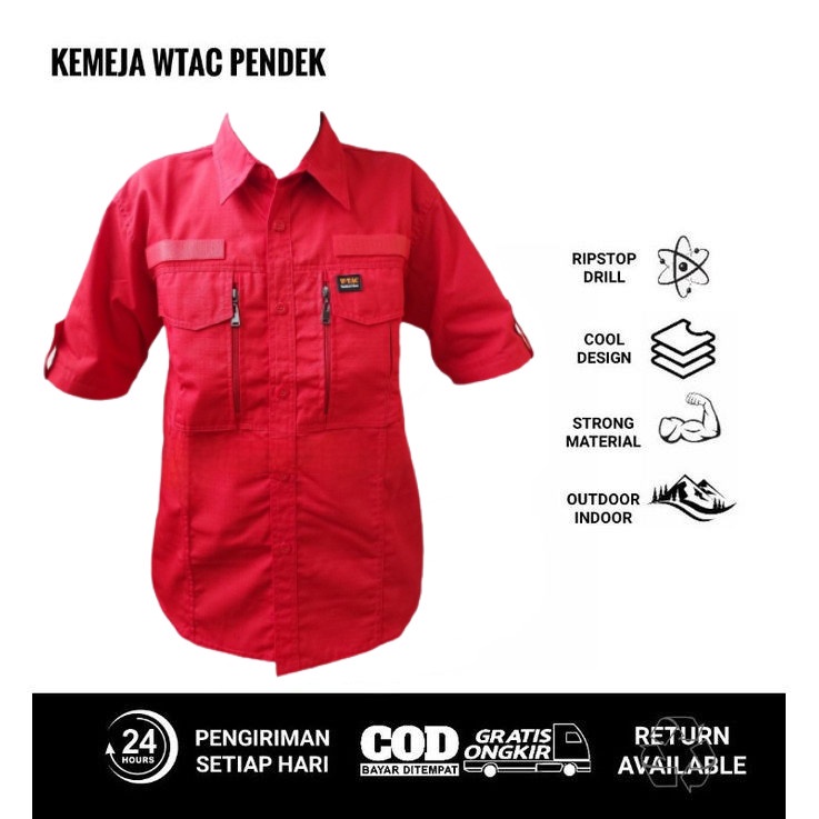 kemeja tactical wtac pendek / kemeja tactical outdoor/ kemeja lapangan