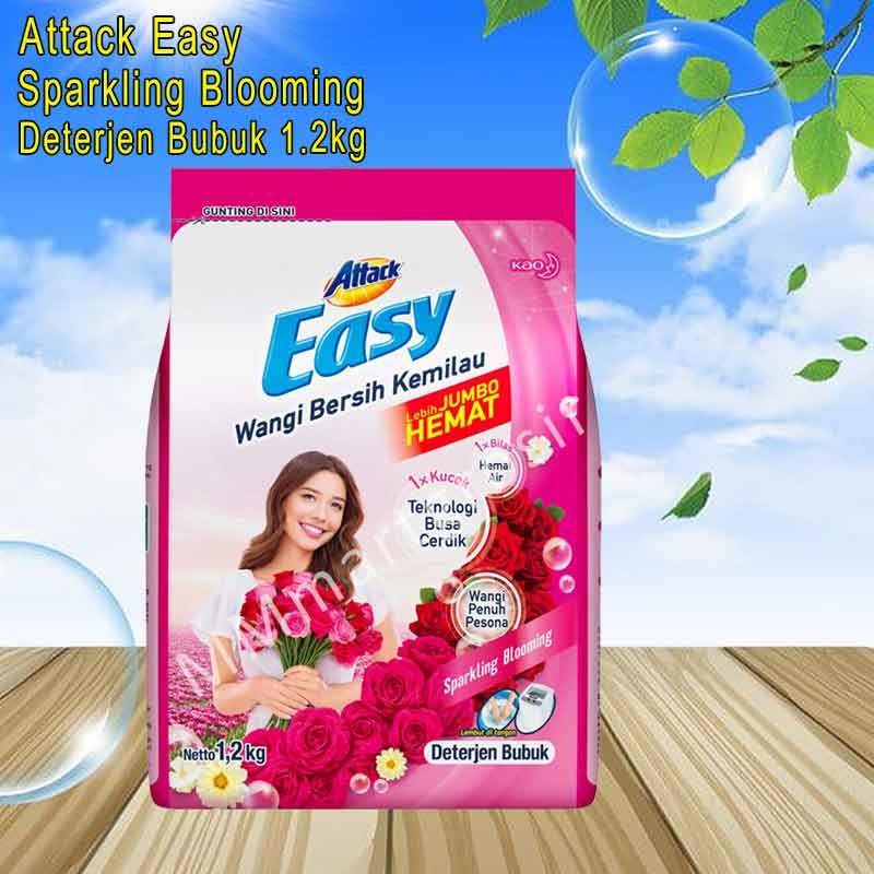 ATTACK EASY 1 X KUCEK 1 X BILAS 1,2 KG / SPARKLING BLOOMING / DETERJEN BUBUK