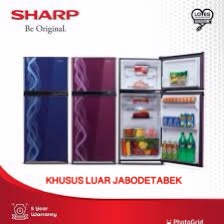 KULKAS SHARP SJ-197 NEW/ KULKAS 2 PINTU NO FROST KHUSUS LUAR JABODETABEK