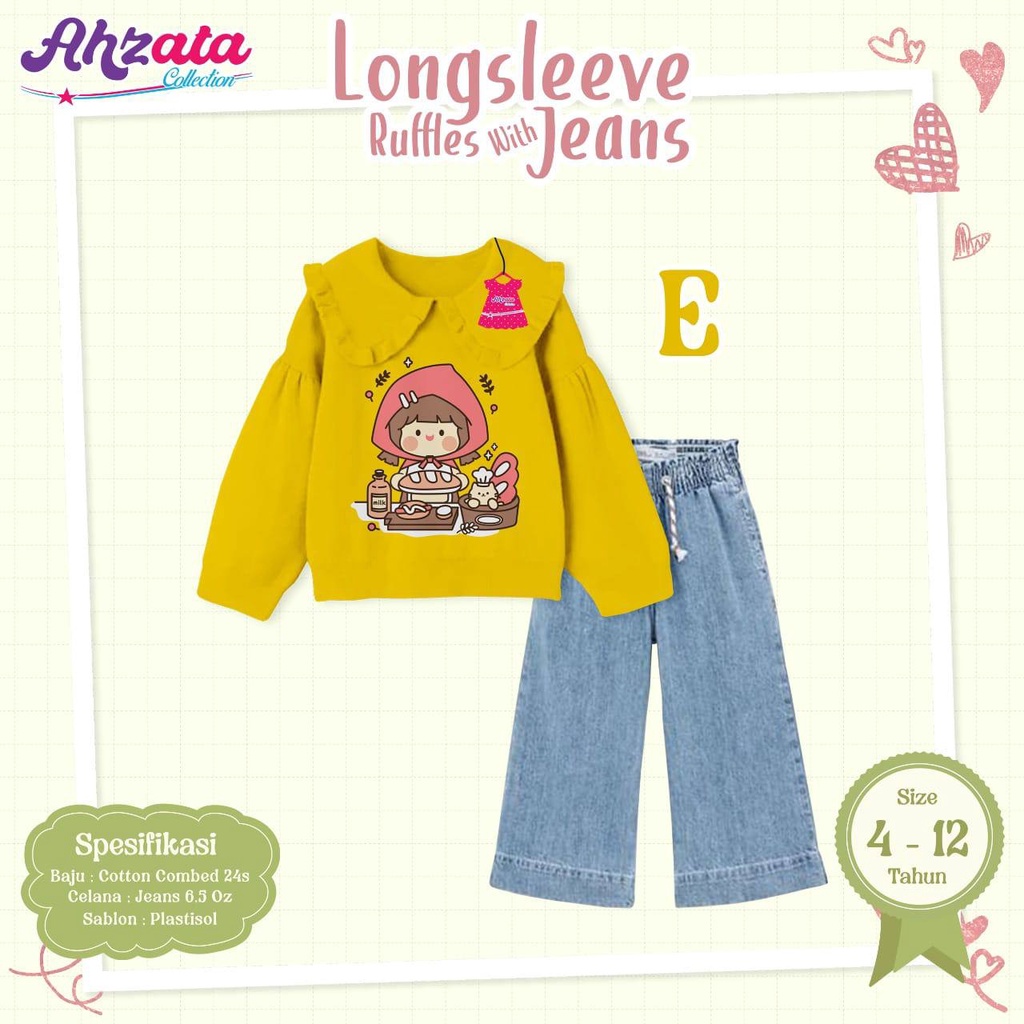 Longsleeve Jeans Kulot by Ahzata