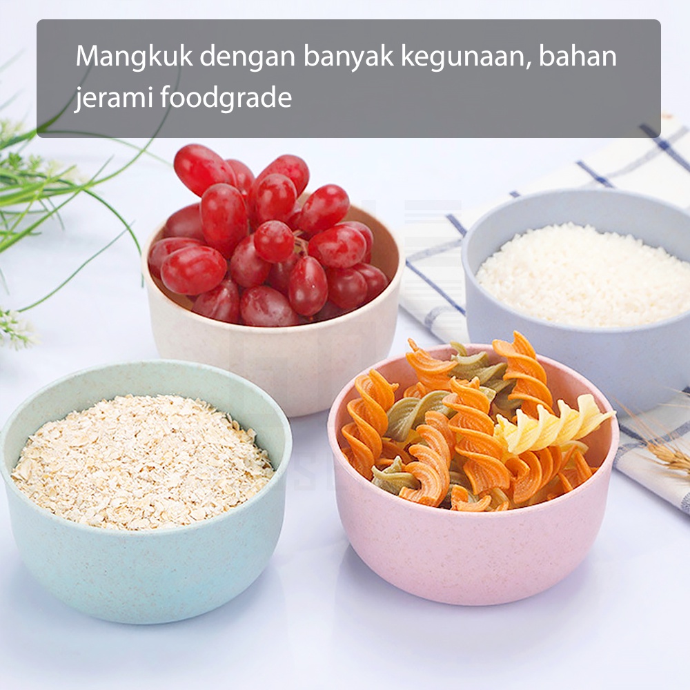 HUGO Mangkuk Sup Serat Gandum Jerami Wheat Straw Bowl Bahan Eco Friendly Tahan Panas Microwave