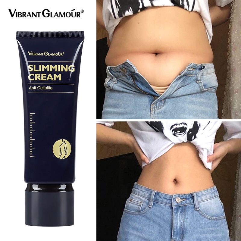 VIBRANT GLAMOUR Krim Pelangsing Badan Slimming Cream Body Slimming Gel Pembakar Lemak / Untuk Perut Paha dan Lengan Ringan dan Tidak Menyebabkan Iritasi 80Gr-Caffeine Slimming Cream