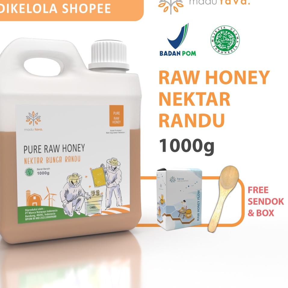 

☂ Asli Murni 1kg Tava Grade A Nektar Randu 100% Alami Pure Natural Raw Honey ➵