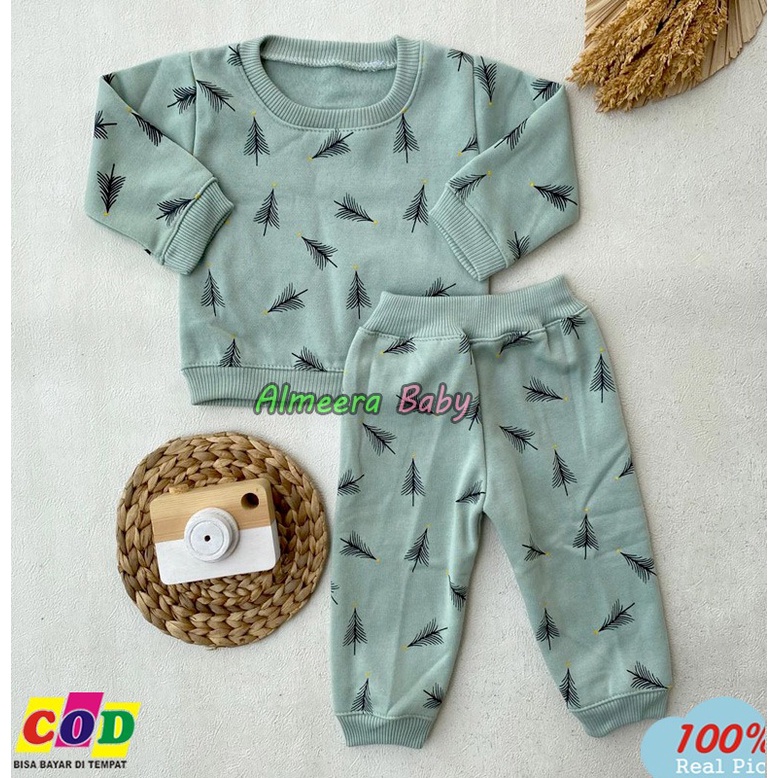 Setelan Baju Bayi Setelan Sweater Celana Joger Usia 3-12 Bulan Almeera Baby and Kids