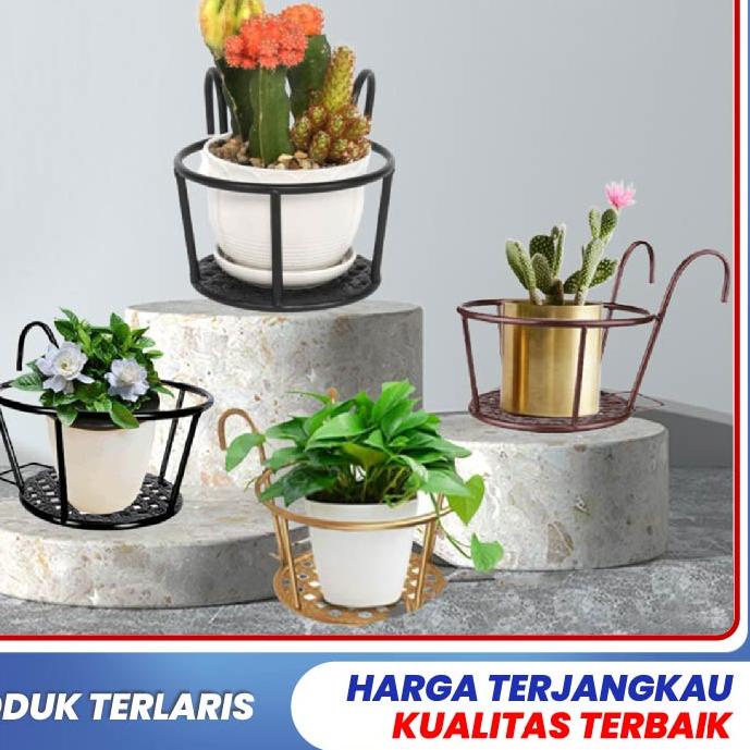 ○ Goland Rak Bunga Balkon Rak Pot Tanaman Pot Gantung Rak Pot Balkon ⅍