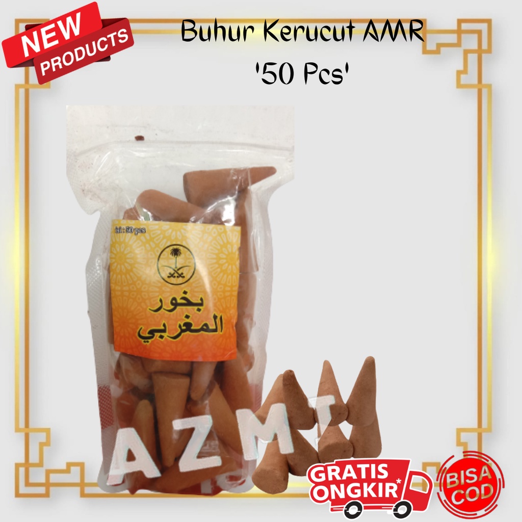 Dupa Bukhur Buhur Kerucut Aromaterapi Arab Maghribi Isi 50pcs AMR Premium Quality