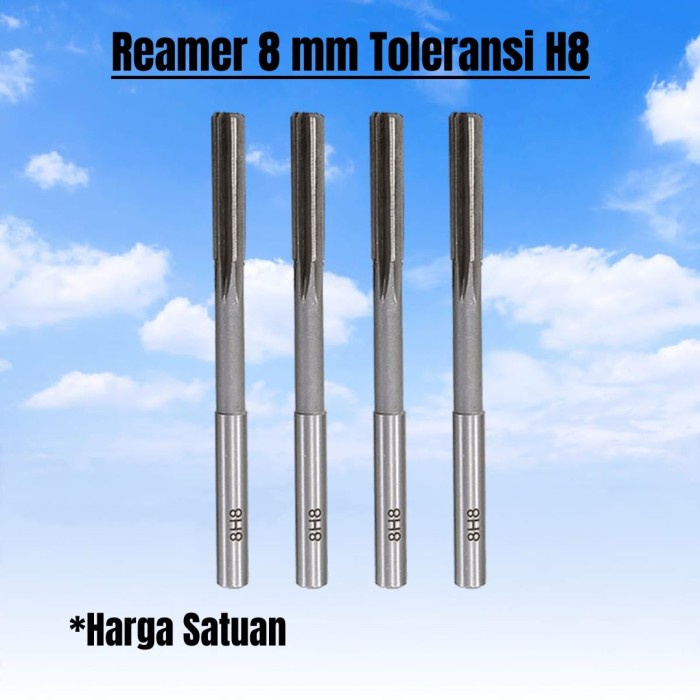 Terlaris Milling Machine Reamer Straight 8Mm Reamer Mesin Lurus 8 Mm 8H7
