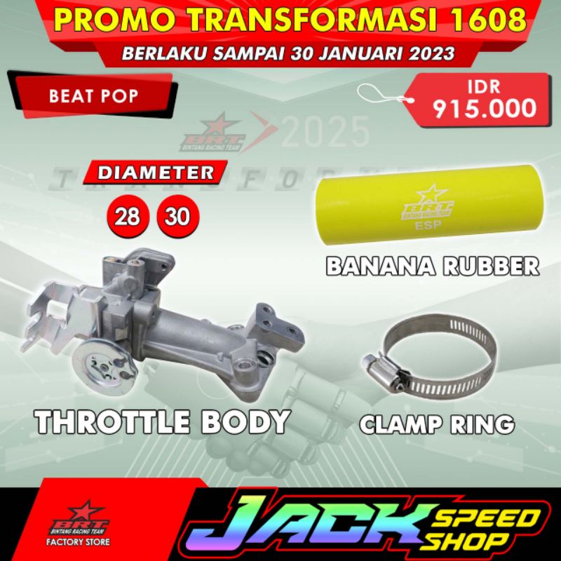 TB BRT BEAT FI POP ESP STREET SPORTY SCOOPY VARIO 110 INJEKSI 28mm 30mm PAKET THROTTLE BODY SUPER FL