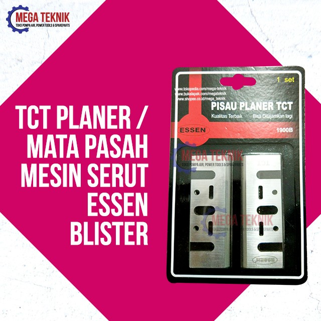 /////] TCT Blade Planer / Mata Pasah Mesin Serut Ketam Essen Blister Baja