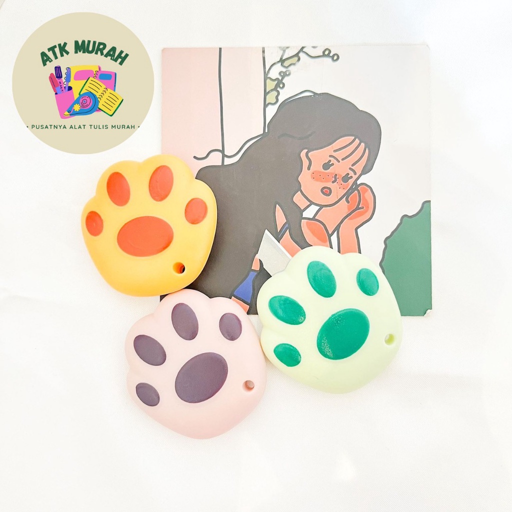 

Cutter mini Cat paw Dog Paw pemotong kertas /Cutter motif mini karakter lucu small knife office travel Stationery