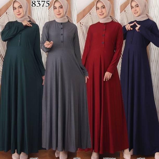 Baju Gamis Wanita Terbaru Gamis Calvin Jeans Polos Busui 8375