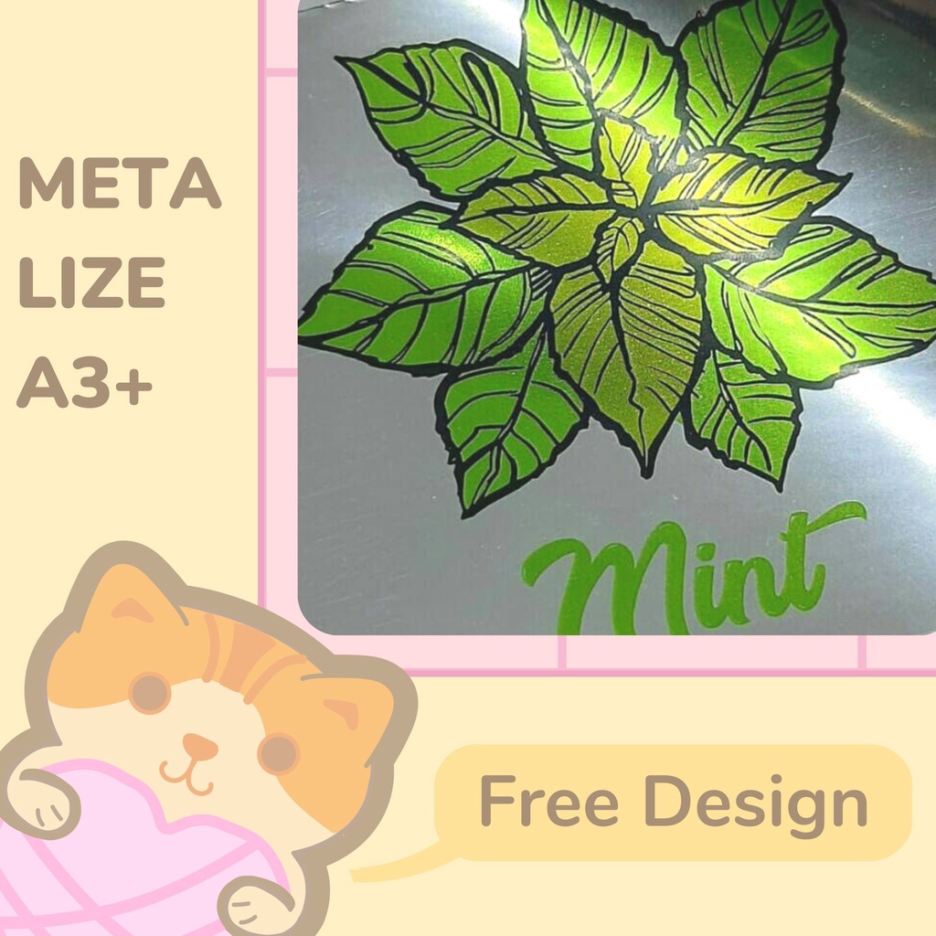 

Stiker Metalize A3+ untuk Hiasan & Koleksi - DESAIN BEBAS & FREE CUTTING