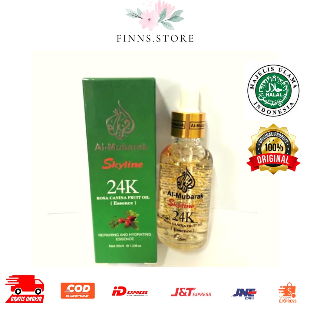 ❣️FINNS❣️ Serum Wajah 24k Al-Mubarak Skyline Serum Arab HALAL 35ML Serum Mencerahkan Wajah Alami