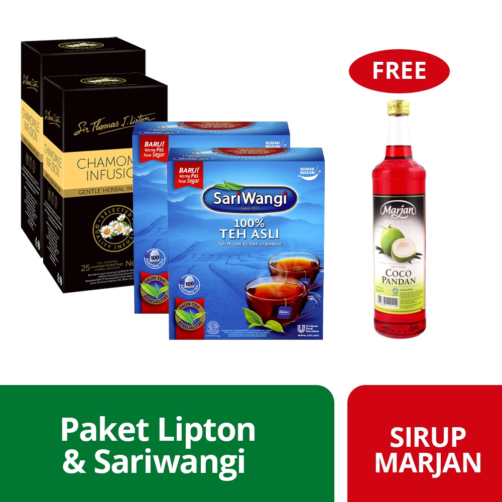 

Paket Lipton & Sariwangi Free Sirup Marjan