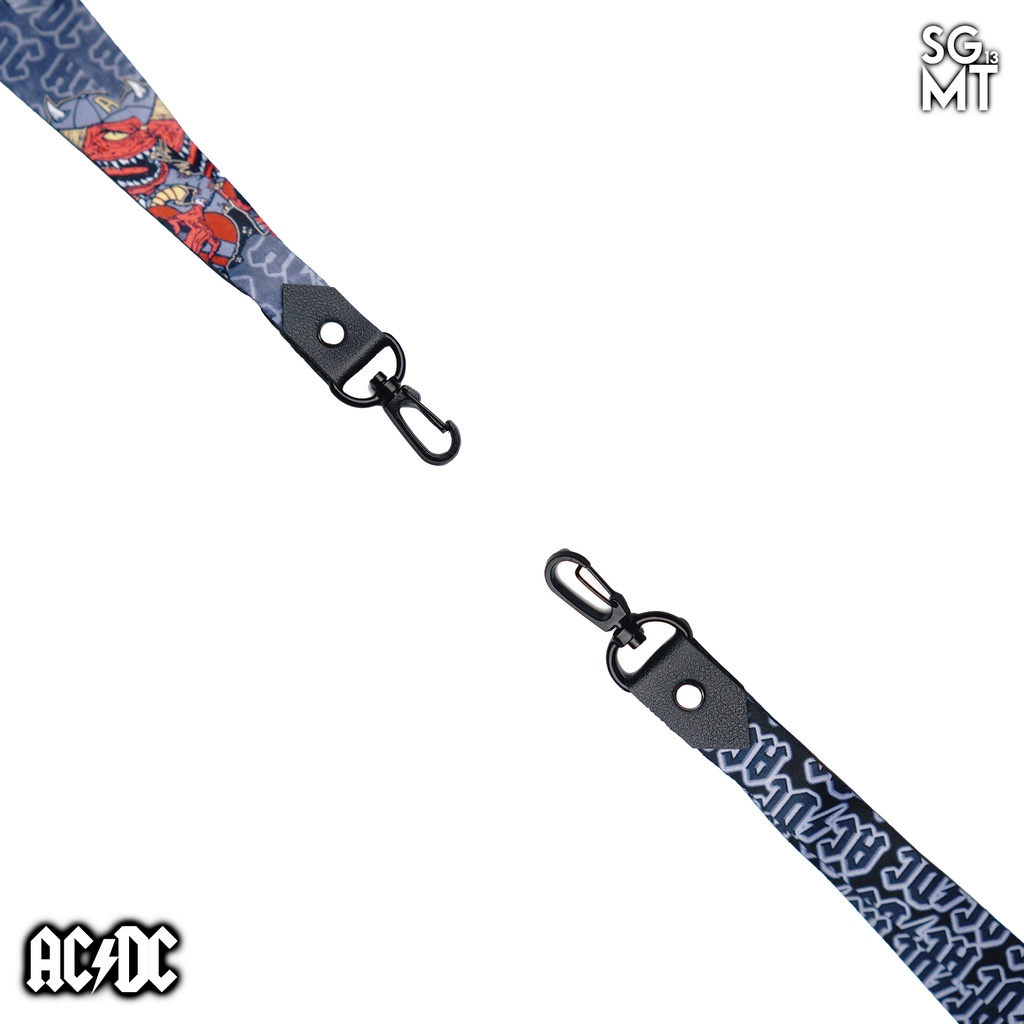Lanyard id card holder name tag Hp Lanyard full printing ACDC 3 pcs Oring