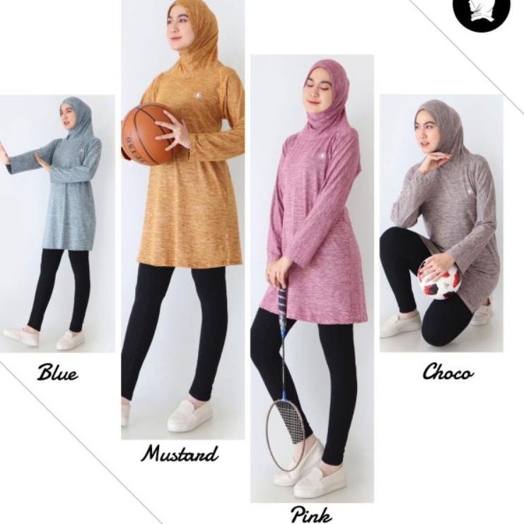 ➵ Tunik Hijab Set Olahraga Baju Senam Tennis Bersepeda Yoga  /  ✰