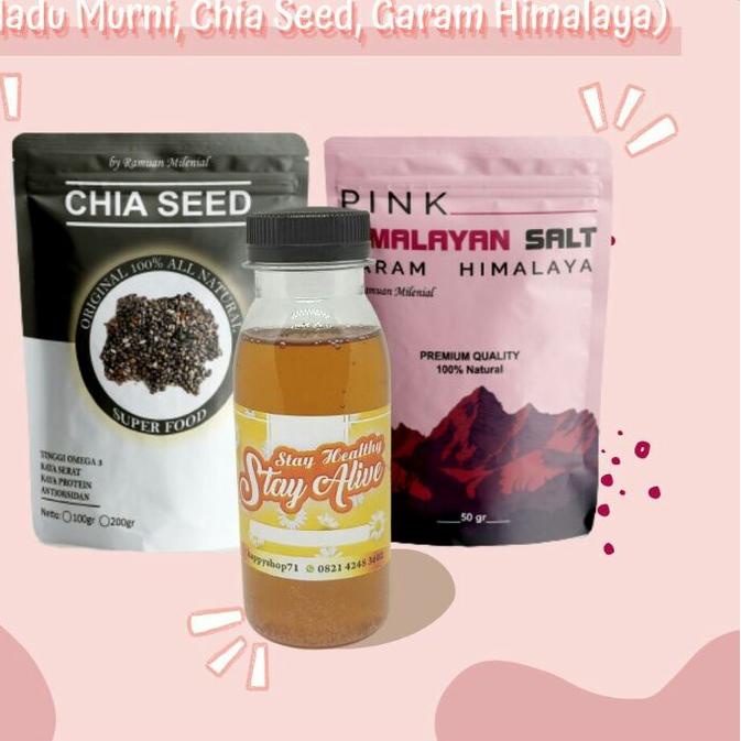 

✦ PAKET CHIA SEED+GARAM HIMALAYA+ MURNI • Dr. Zaidul Akbar • JSR ➷