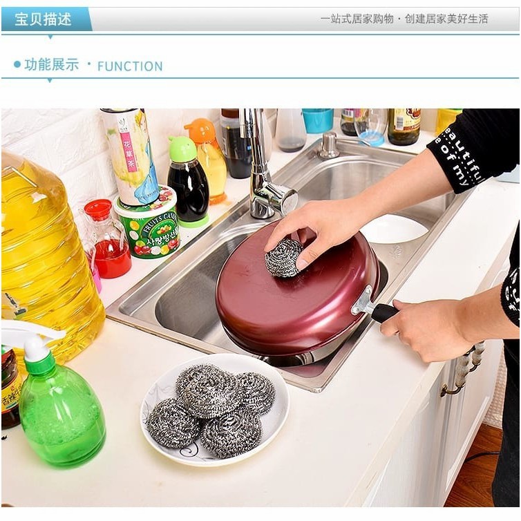 Gosok Panci Stainless / Sabut Kawat Cuci Piring 16 gr Murah