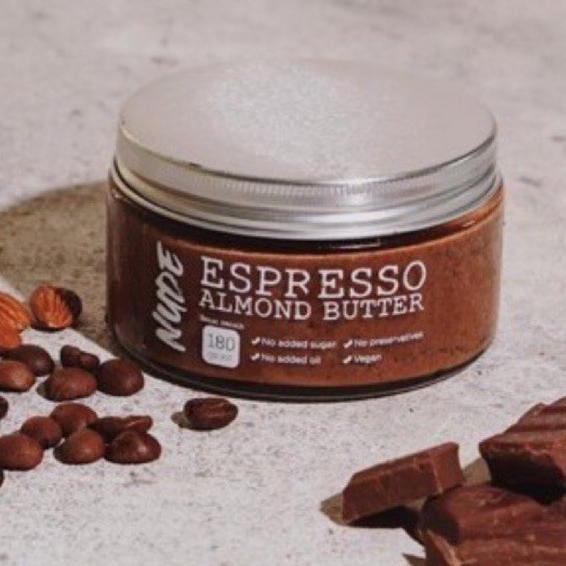 

★ NUDE Espresso Almond Butter 180g - Healthy Spread/Keto/Diet/No Added Sugar/Gluten Free ➹