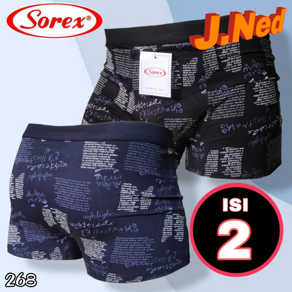 J268D BOXER PRIA SOREX TRENDY SIZE M - XL HARGA PER 1 BOX / 2PCS