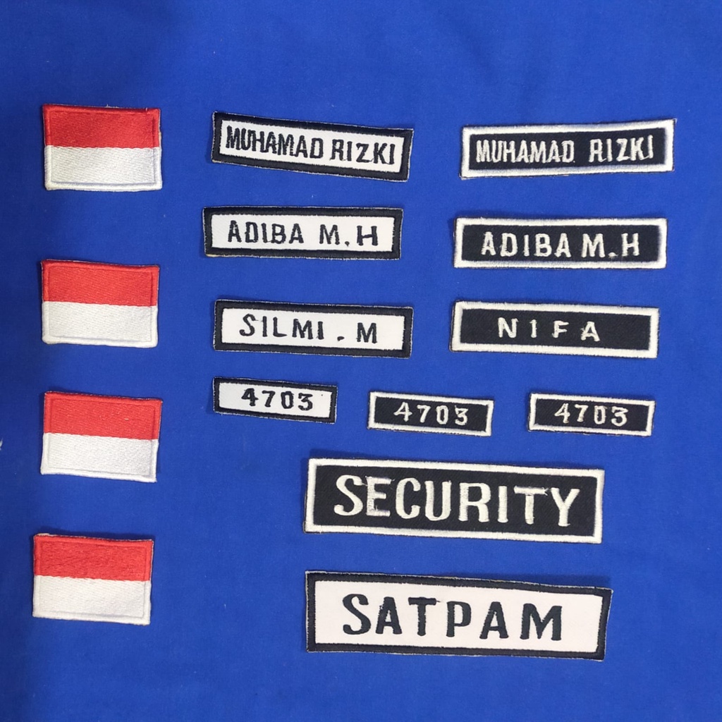 NAME TAG / PAPAN NAMA BORDIR / GUDEP / BENDERA / CUSTOM NAMA SENDIRI