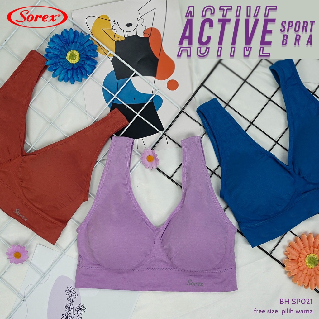 Miniset Sorex SP 020 Polos | Minibra Sport Busa Wanita Dewasa Sp020 - Bwr