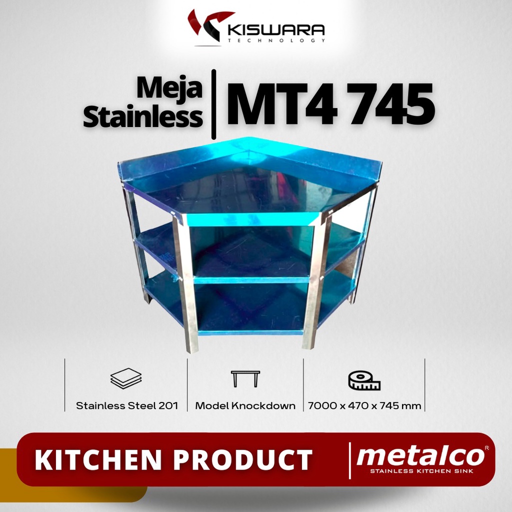 Meja Stainless Steel Metalco MT-4 kiswarabandung