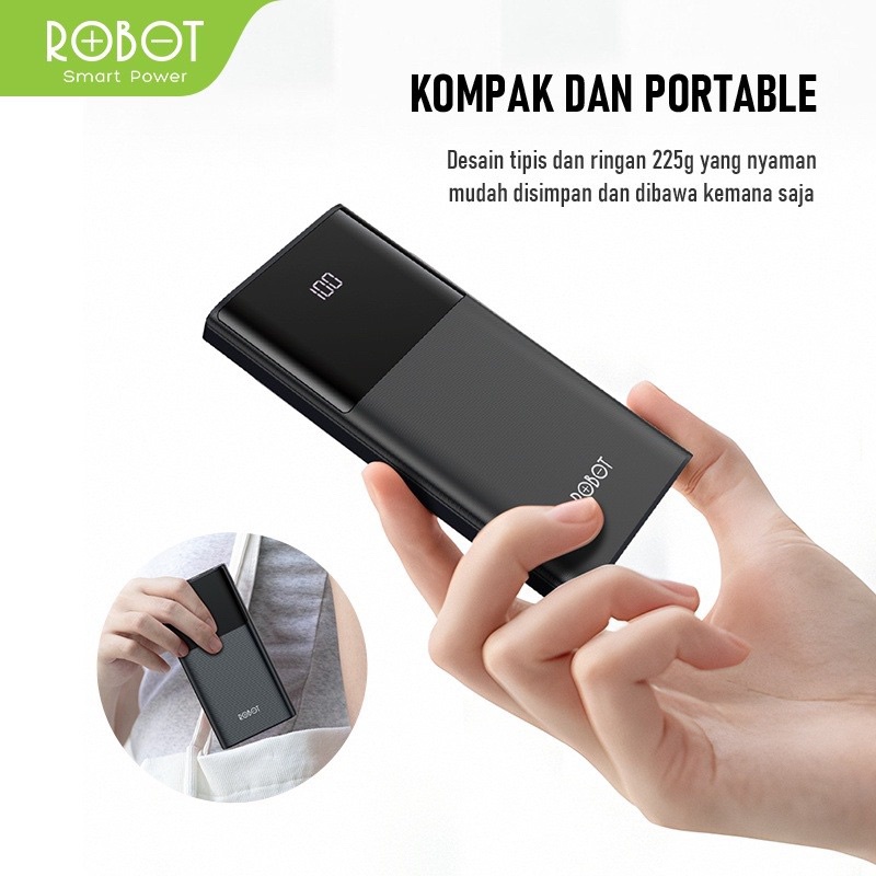 Powerbank Robot RT190S Kapasitas 10000mah Robot Smart Power BY SMOLL