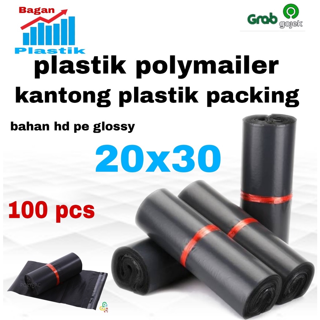 

Plastik Polymailer / Plastik Packingan Olshop Lem ukuran 20X30 cm