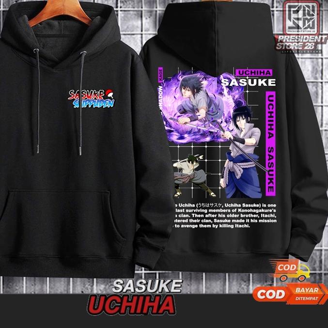 ☻ SWEATER SASUKE Uchiha / ZIPPER LOGO UCHIHA / JAKET UCHIHA / SWEATER LOGO UCHIHA SLETING / ZIPPER P