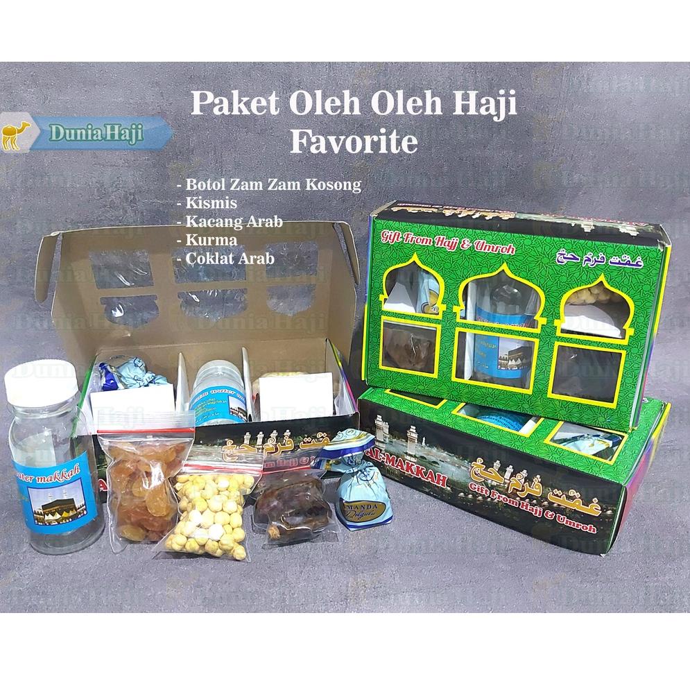 

1.1 MALL Paket Haji Favorite E Souvenir Murah ( Botol Zam Zam Kosong - Kacang Arab - Kismis - Coklat Arab - Kurma) Souvenir Oleh Oleh Haji dan Umroh /pcs