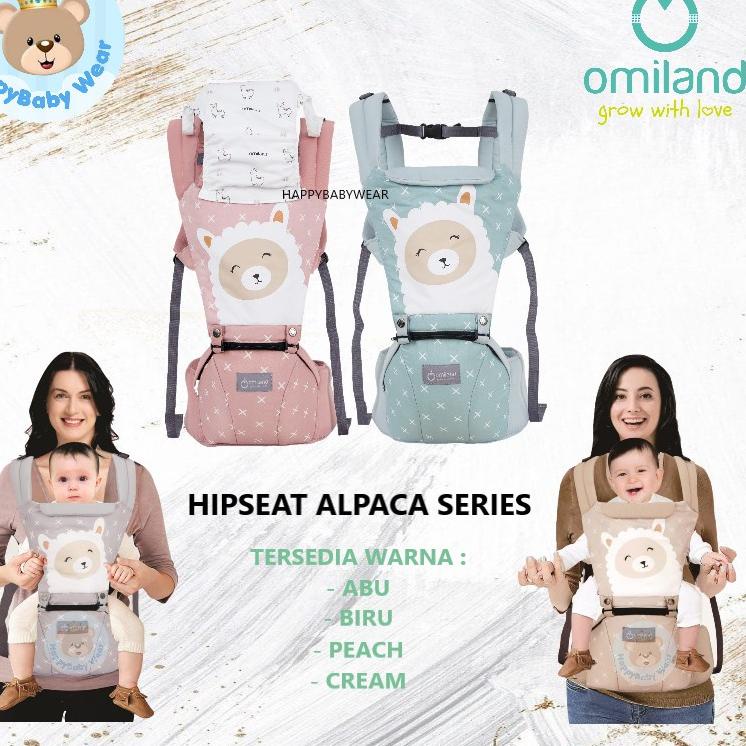 ❃ Omiland Gendongan Hipseat Alpaca Series | Omiland Gendongan Bayi Depan Alpaca Series ➪