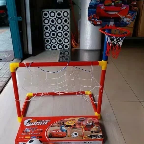 Terlaris Mainan Soccer 2 In 1 Football And Basketball Motif Cars