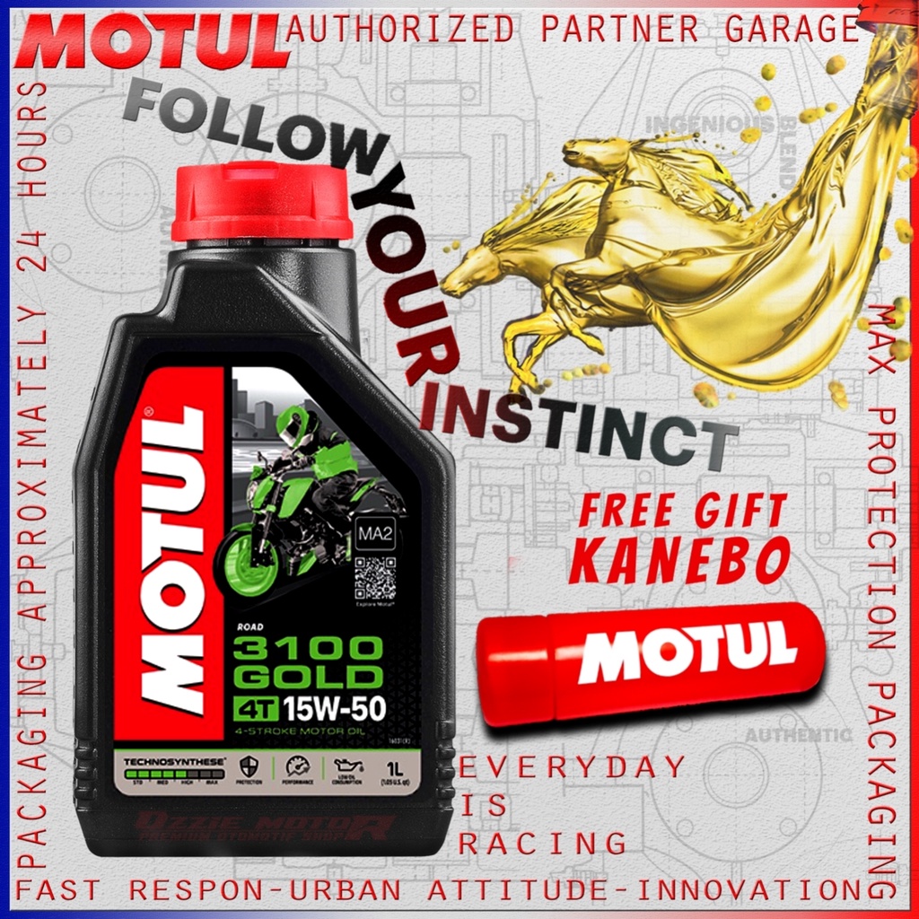 MOTUL 3100 GOLD 4T VARIANT 15W50 800ML &amp; 1000ML ORIGINAL 100%