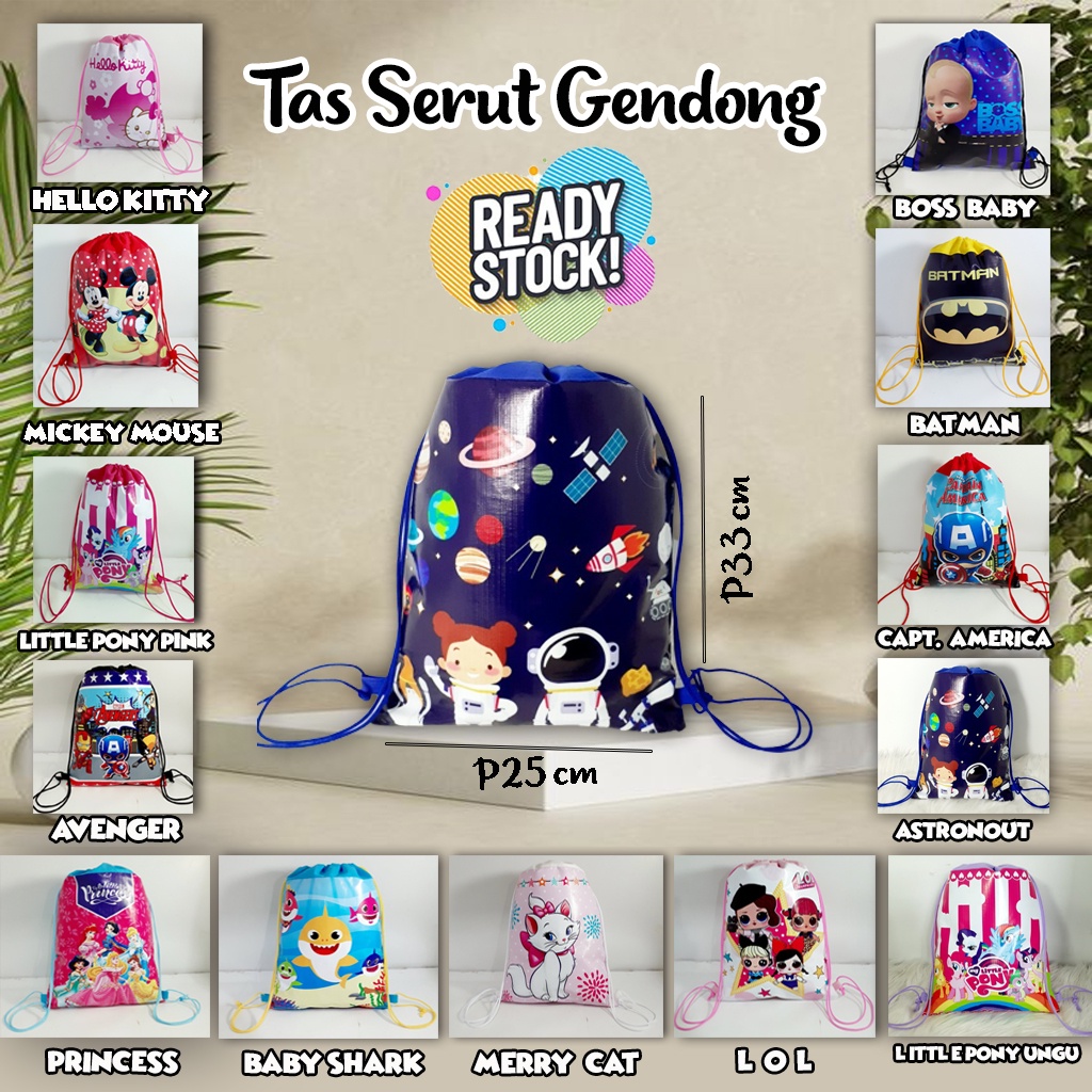 TAS ULTAH SERUT GENDONG CAPTAIN AMERIKA READY STOCK